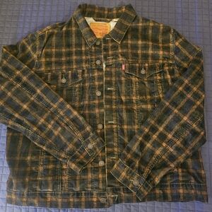 Levi's Orange Plaid Corduroy Jacket
